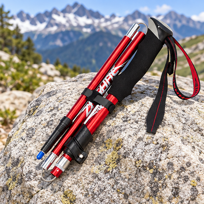 Royeva Adjustable Aluminium Trekking Pole Ergonomic Hiking Stick For Trail Walking