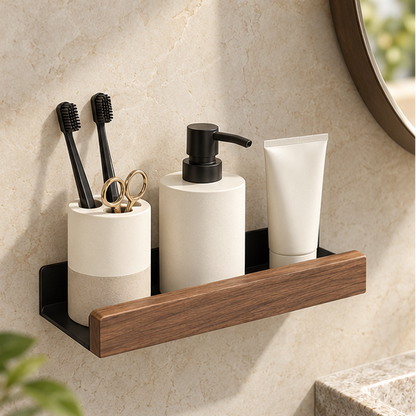 Royelle Adhesive Bathroom Wall Shelf-Slim Shower Ledge Storage Organizer