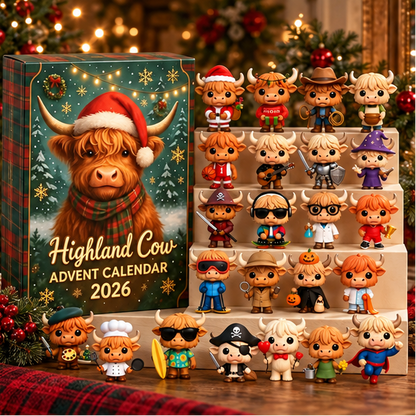 Royeva 2026 Scottish Highlander Advent Calendar 24 Days Christmas Collectible Figurines