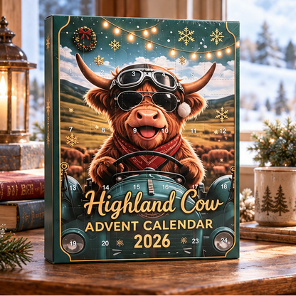 Royeva 2026 Scottish Highlander Advent Calendar 24 Days Christmas Collectible Figurines