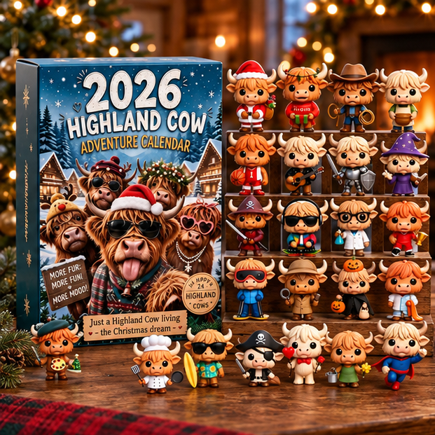 Royeva 2026 Scottish Highlander Advent Calendar 24 Days Christmas Collectible Figurines