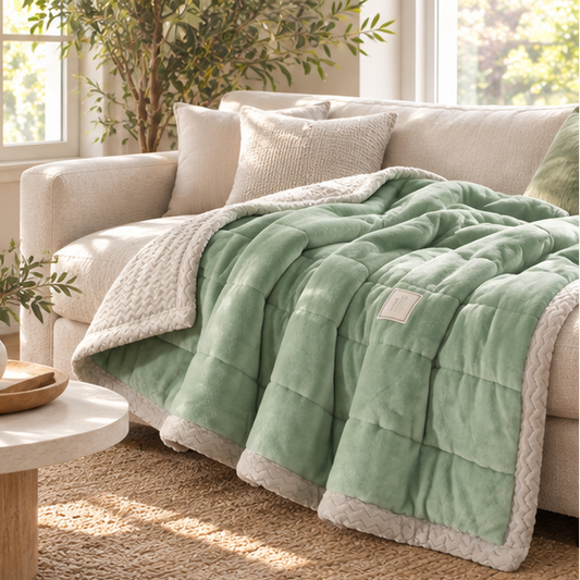 Royelle Soft Flannel Throw Blanket-Warm Winter Sofa Bed Cover Lightweight