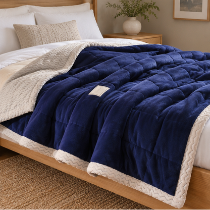 Royelle Soft Flannel Throw Blanket-Warm Winter Sofa Bed Cover Lightweight