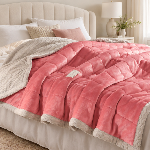 Royelle Soft Flannel Throw Blanket-Warm Winter Sofa Bed Cover Lightweight