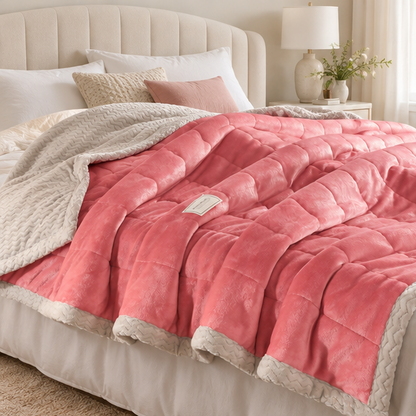 Royelle Soft Flannel Throw Blanket-Warm Winter Sofa Bed Cover Lightweight