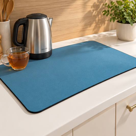 Royeva Absorbent Coffee Bar Mat For Countertop And Espresso Machine