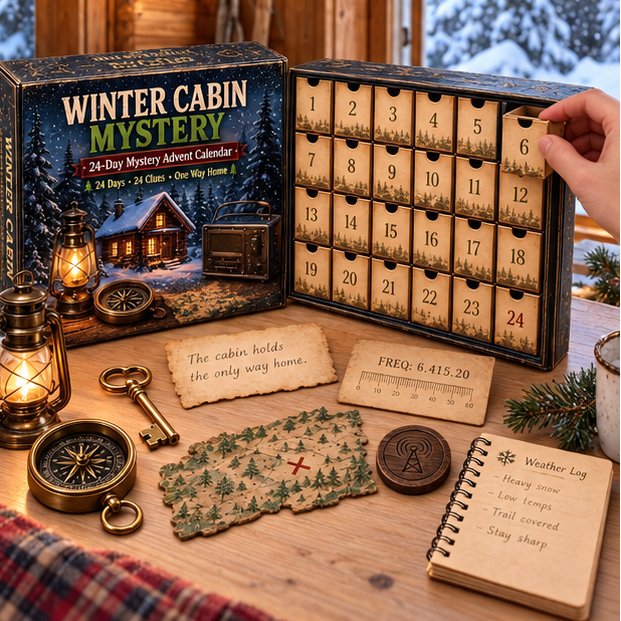 Royora 24 Day Mystery Advent Calendar Christmas Escape Room Game Detective Puzzle Box