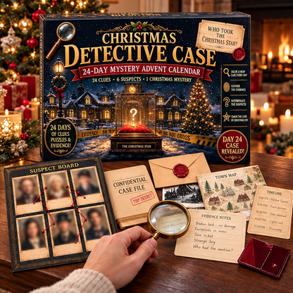 Royora 24 Day Mystery Advent Calendar Christmas Escape Room Game Detective Puzzle Box