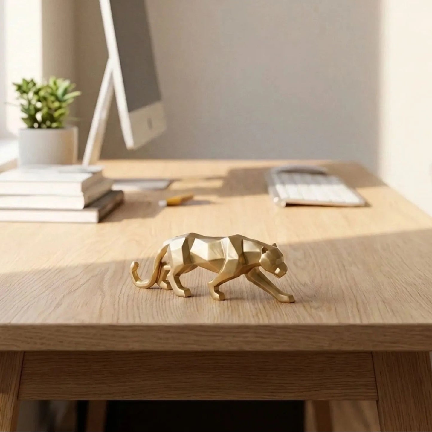 Geometric Animal Desktop Sculpture - Felinix 3