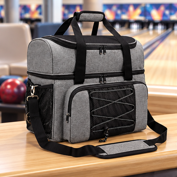 Novara Insulated Bowling Ball Tote Bag With Zippered Pockets