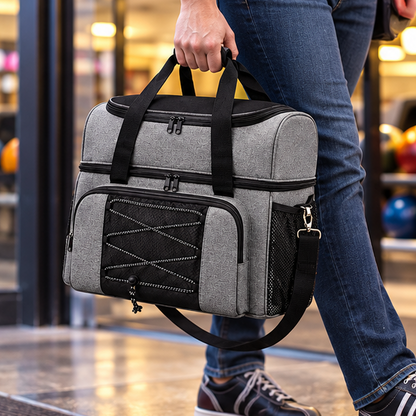 Novara Insulated Bowling Ball Tote Bag With Zippered Pockets