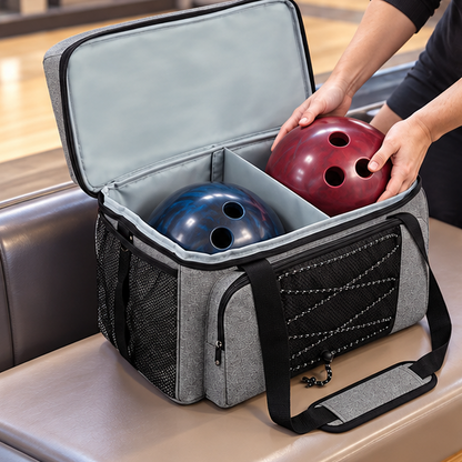 Novara Insulated Bowling Ball Tote Bag With Zippered Pockets