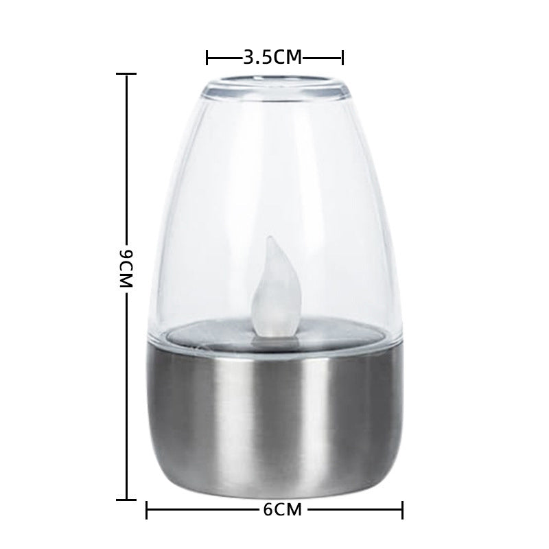 Eloria Solar LED Outdoor Candle Lantern with Flickering Flame Effect