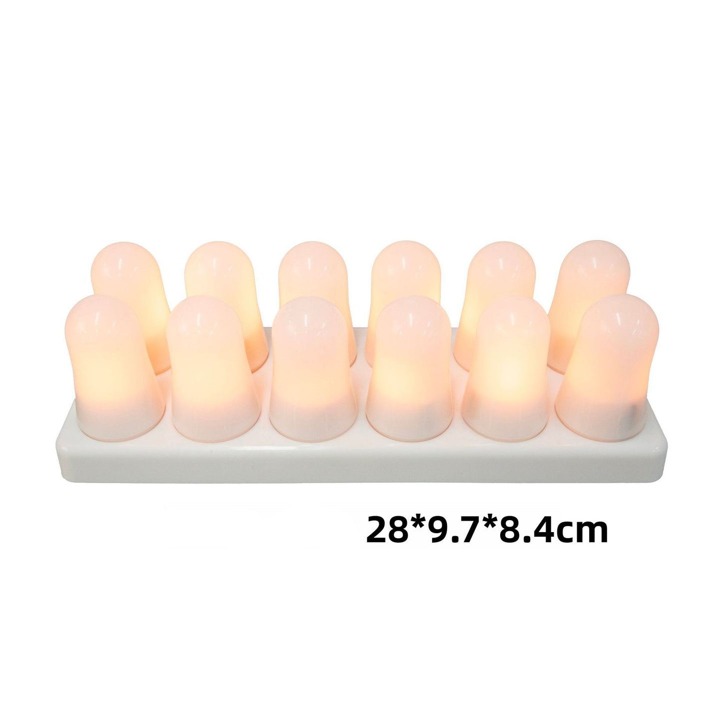 Royeva Rechargeable LED Tea Lights- 12-Pack Flameless Flickering Candles