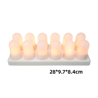 Royeva Rechargeable LED Tea Lights- 12-Pack Flameless Flickering Candles