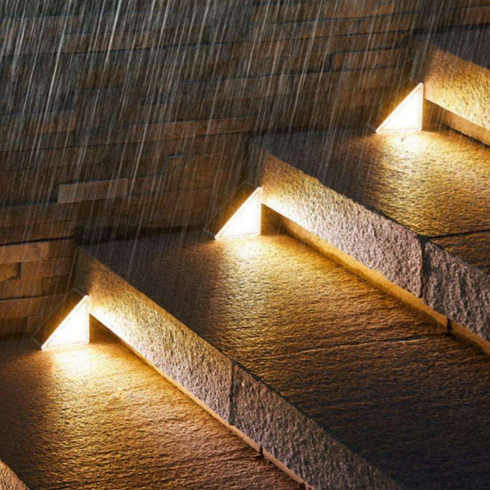 Royora Outdoor Solar Step Lights Warm White LED Waterproof Deck Lighting for Garden, Patio