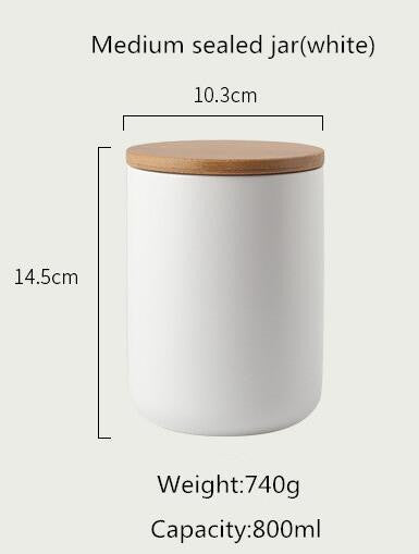 Royelle Ceramic Food Storage Canisters with Bamboo Lids – Modern Kitchen Jars