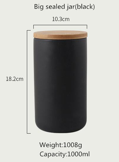 Royelle Ceramic Food Storage Canisters with Bamboo Lids – Modern Kitchen Jars