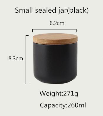 Royelle Ceramic Food Storage Canisters with Bamboo Lids – Modern Kitchen Jars