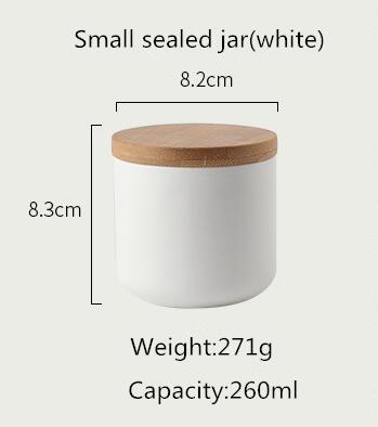 Royelle Ceramic Food Storage Canisters with Bamboo Lids – Modern Kitchen Jars