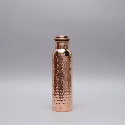 Hammered Copper Water Bottle 800ML – Ayurveda Pure Copper Leakproof & Durable Drinking Bottle | Sansoti 1
