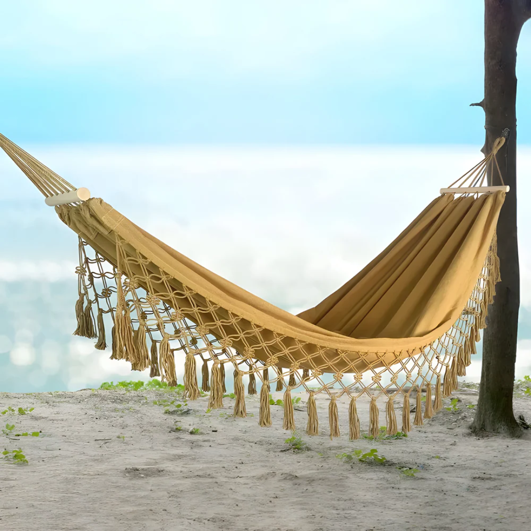 Hammock – Cotton blend, bohemian style for the garden or balcony 4