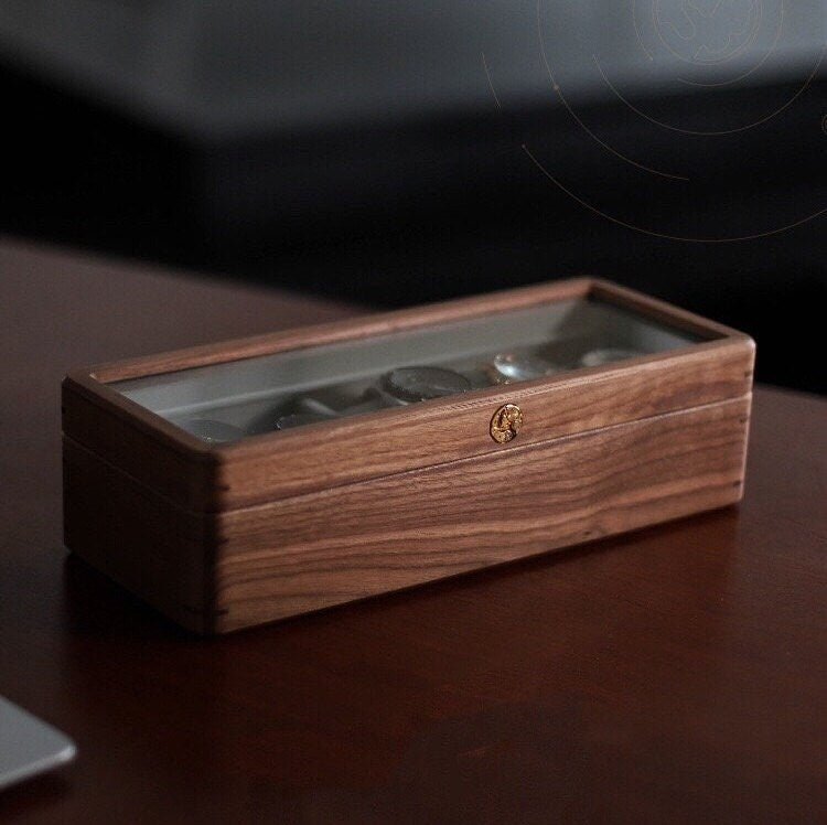 Handcrafted Solid Walnut Watch Display Case 1