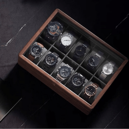 Handcrafted Solid Walnut Watch Display Case 2