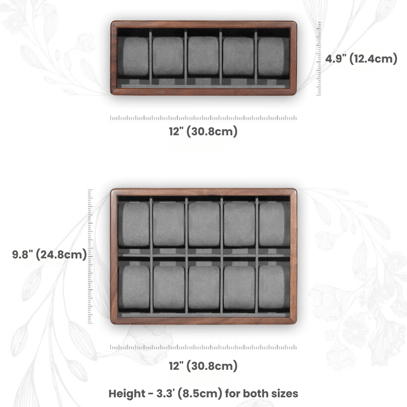 Handcrafted Solid Walnut Watch Display Case 4