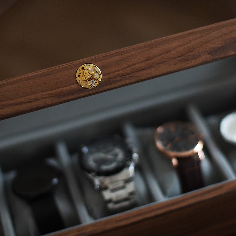Handcrafted Solid Walnut Watch Display Case 5