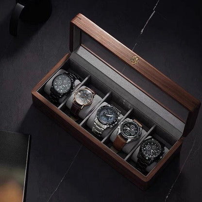 Handcrafted Solid Walnut Watch Display Case 6