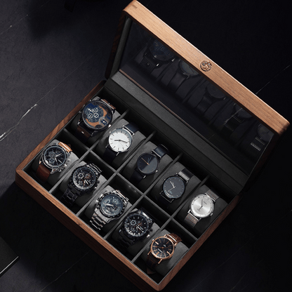 Handcrafted Solid Walnut Watch Display Case 8