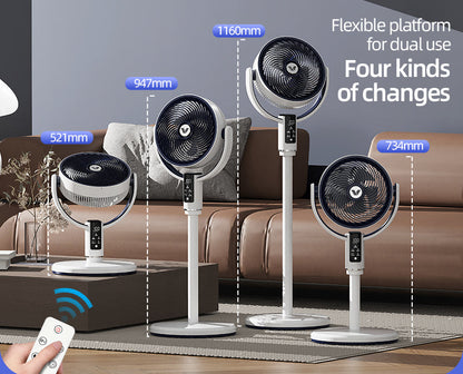 Royora Oscillating Pedestal Fan with 10 Speeds, 90-Degree Oscillation & Remote Control