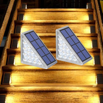 Royora Outdoor Solar Step Lights Warm White LED Waterproof Deck Lighting for Garden, Patio