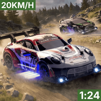 High-Speed RC Car | Speed & Drift Modes | Interchangeable Tyres | 2.4GHz | LED Headlights | ABS 1