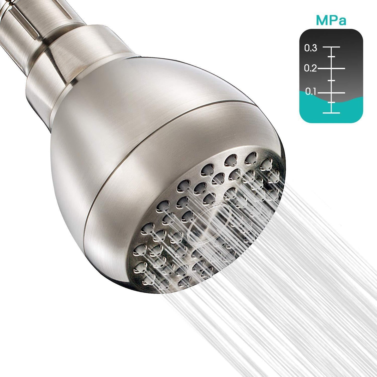 High Pressure Shower Head | Anti-Clog Nozzles | Chrome, Matt Black & Brushed Nickel | G1/2" Brass 6