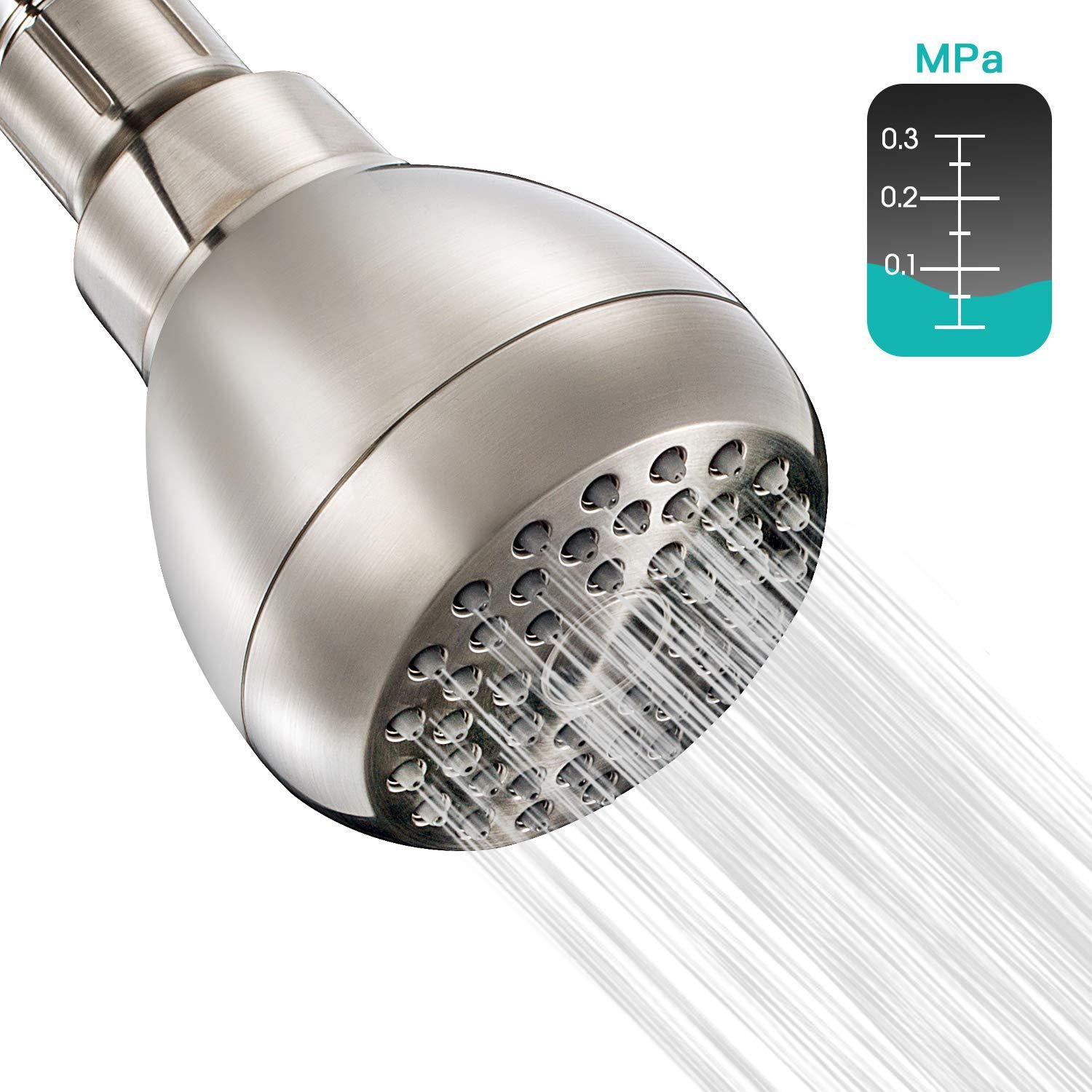 High Pressure Shower Head | Anti-Clog Nozzles | Chrome, Matt Black & Brushed Nickel | G1/2" Brass 6