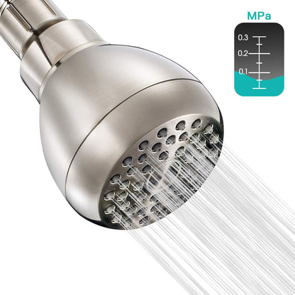 High Pressure Shower Head | Anti-Clog Nozzles | Chrome, Matt Black & Brushed Nickel | G1/2" Brass 6