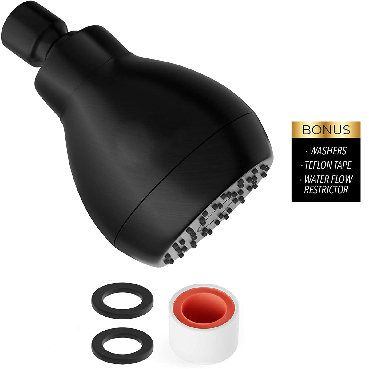 High Pressure Shower Head | Anti-Clog Nozzles | Chrome, Matt Black & Brushed Nickel | G1/2" Brass 7