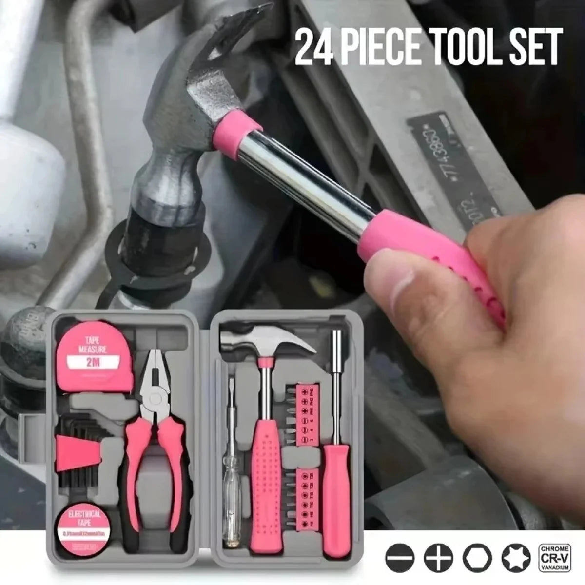 Household Tool Kit Complete Multi-Tool Repair Set for Home & DIY 4