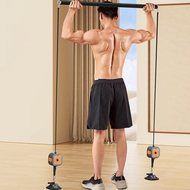 Novara Portable Home Gym Cable & Rowing Machine with Adjustable Resistance Bands