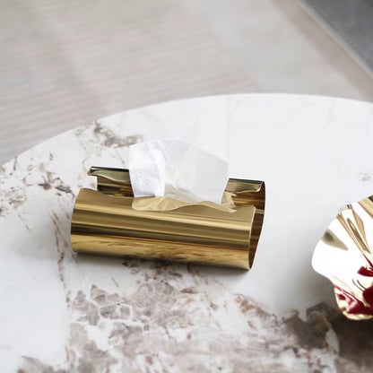 Royeva Modern Stainless Steel Napkin Holder - Polished Arch Design for Desktop