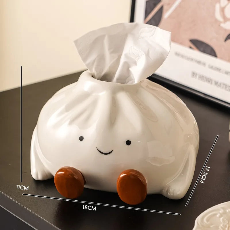 Ins Style Whimsical Ceramic Tissue Box Ornament 0