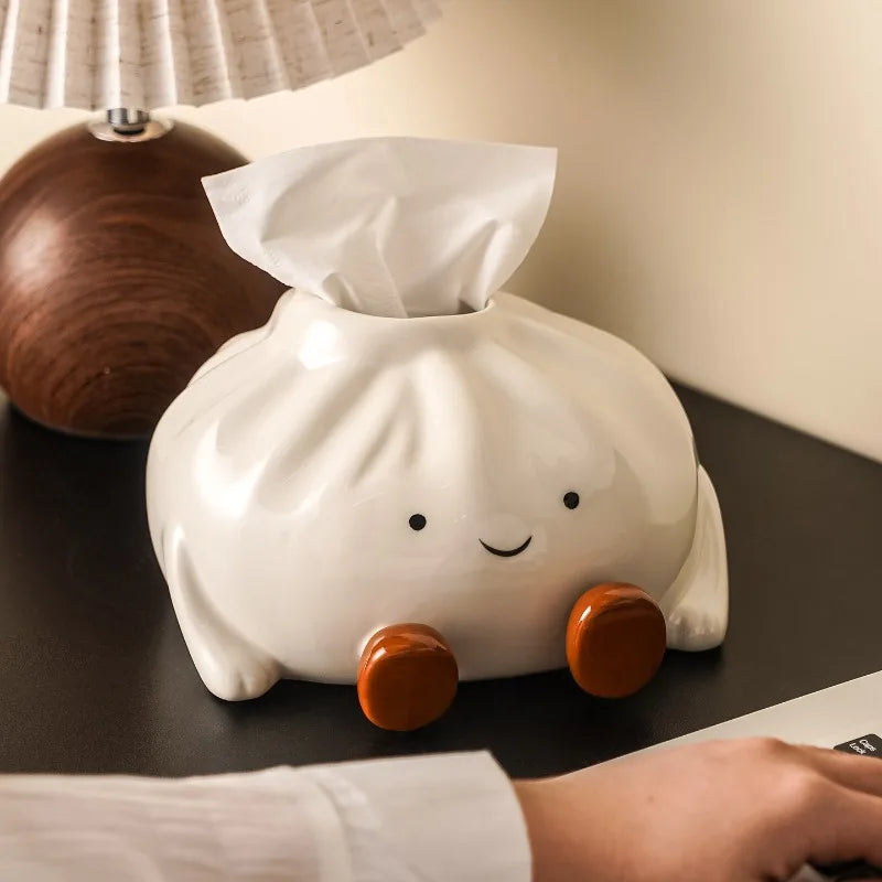 Ins Style Whimsical Ceramic Tissue Box Ornament 1