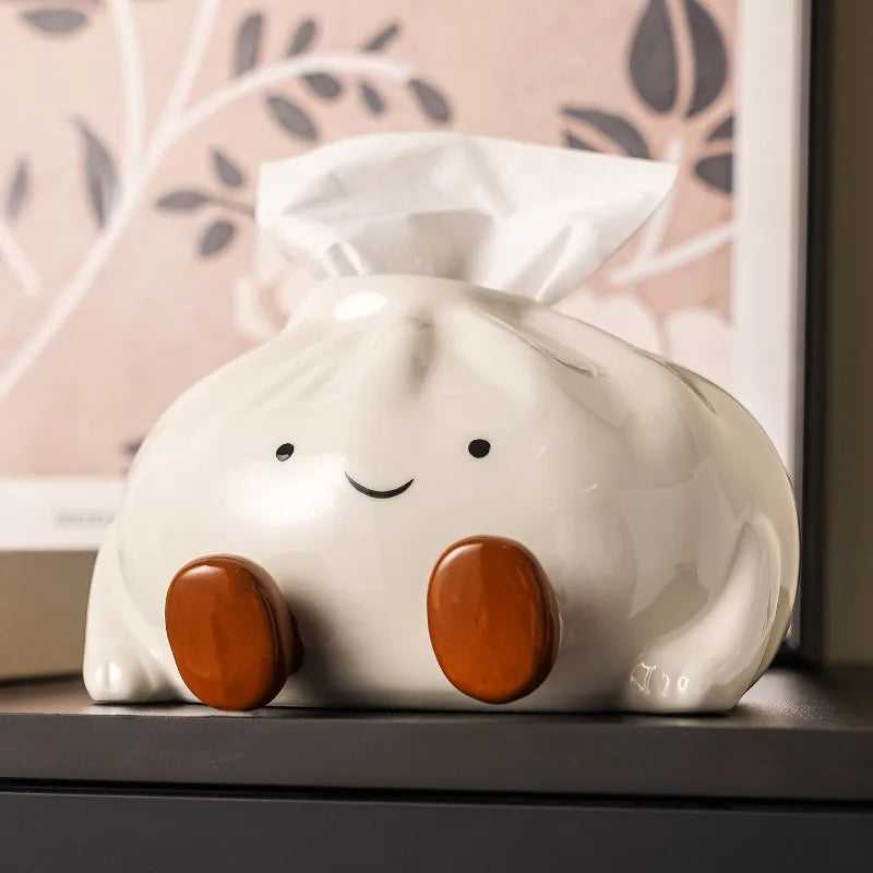 Ins Style Whimsical Ceramic Tissue Box Ornament 2