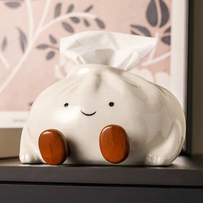 Ins Style Whimsical Ceramic Tissue Box Ornament 2