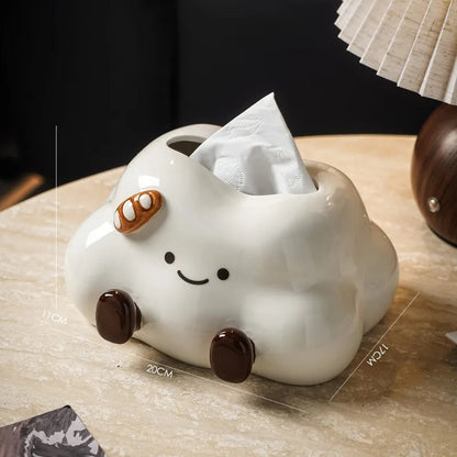 Ins Style Whimsical Ceramic Tissue Box Ornament 6