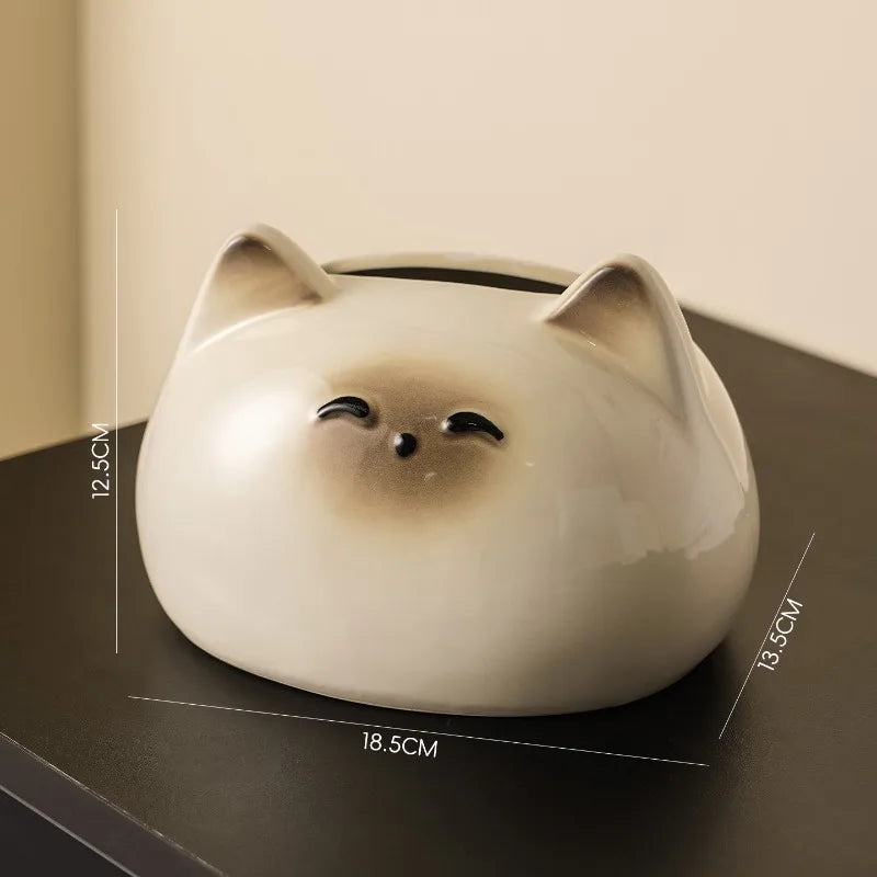 Ins Style Whimsical Ceramic Tissue Box Ornament 7