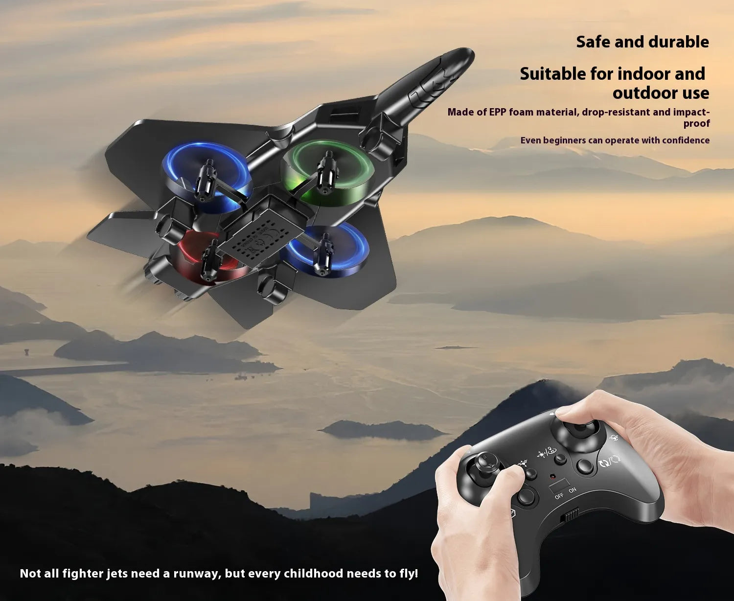 Kids LED Foam Drone | Crash-Resistant | Remote Control | Beginner-Friendly | Ages 5+ 5
