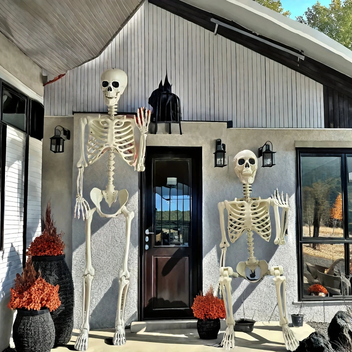 Large 5.5ft Halloween Skeleton Posable Outdoor Display Figure 0
